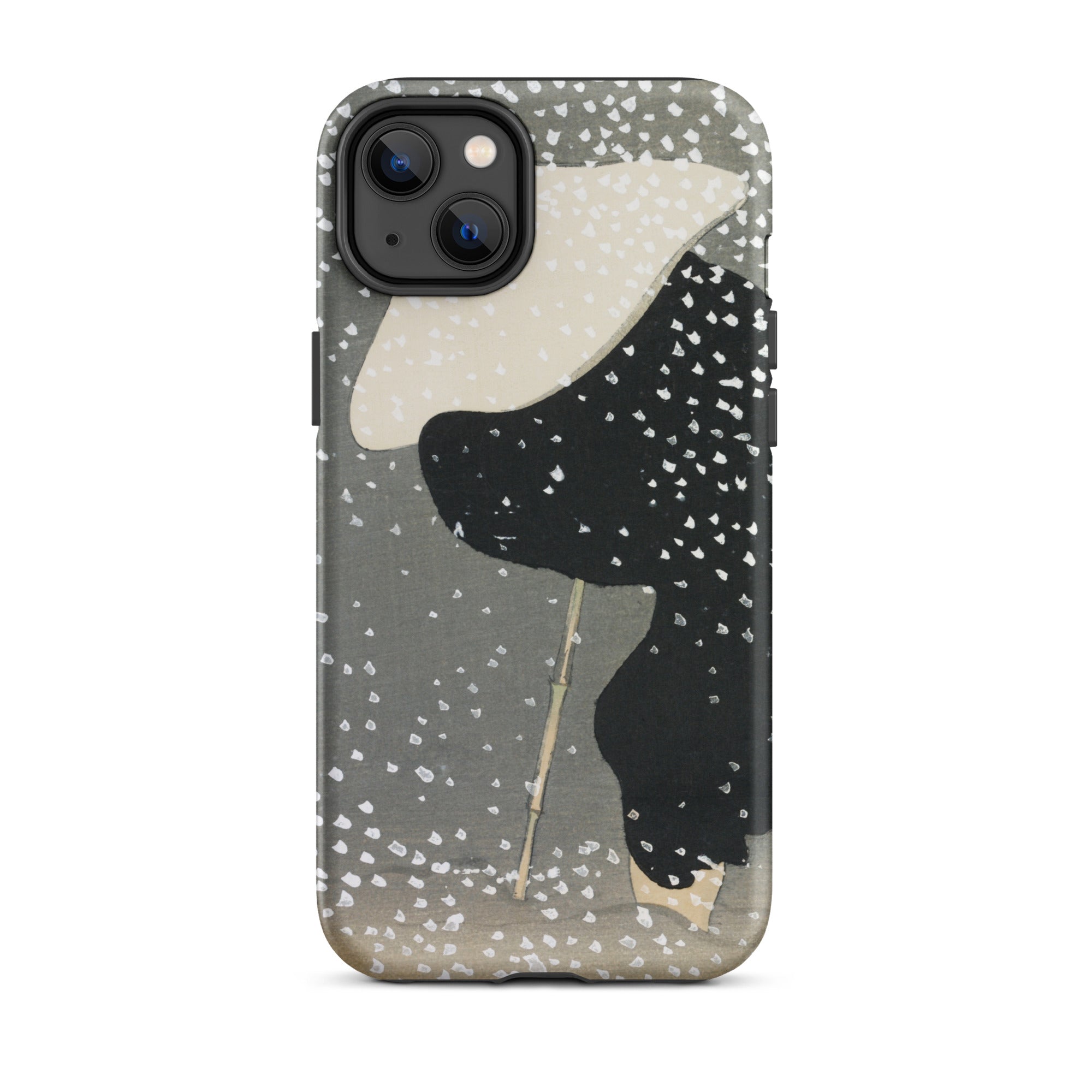 Snow Kamisaka Sekka Meiji Art Iphone Case, 14 Plus / Matte, Phone Case Snowy Figure Design