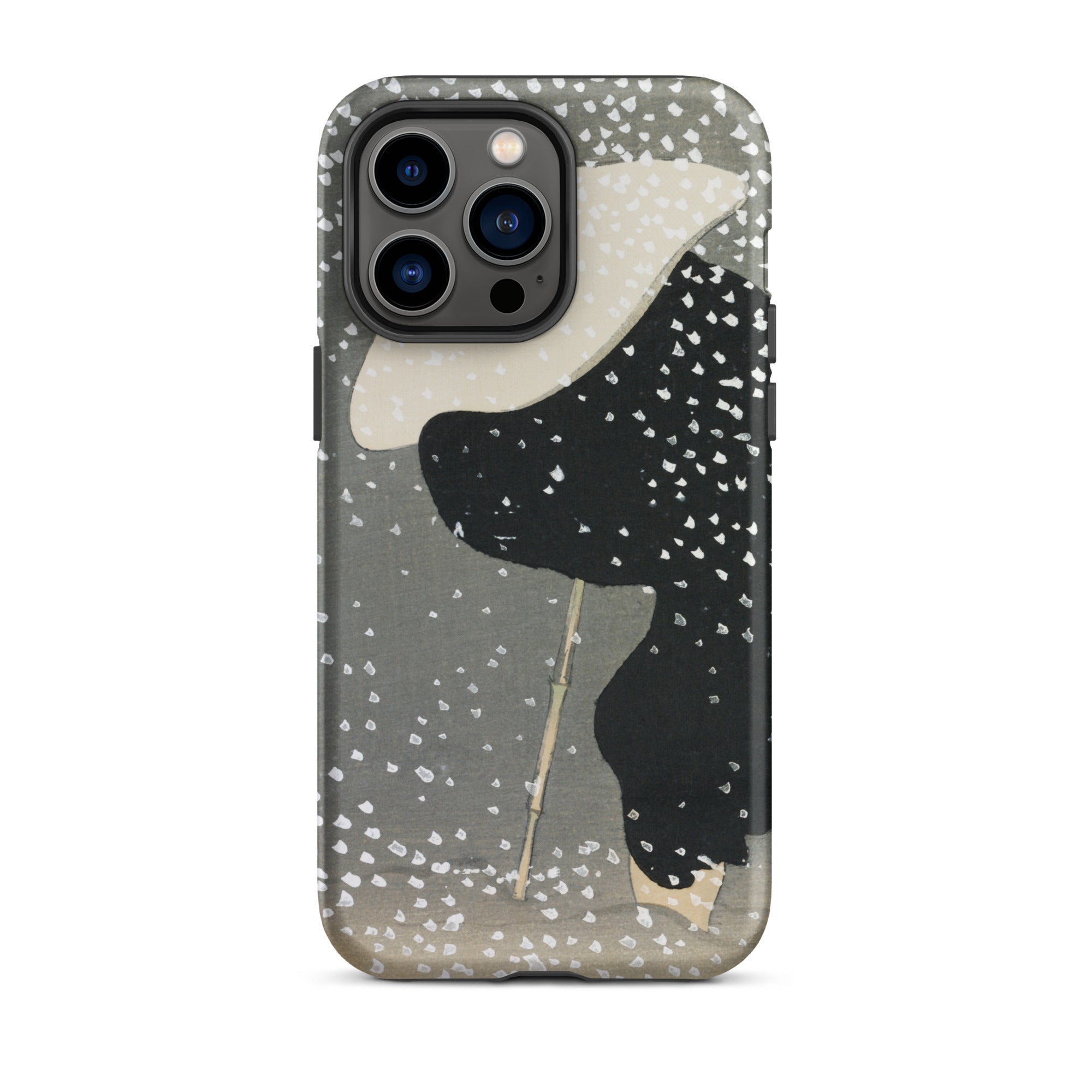Snow Kamisaka Sekka Meiji Art Iphone Case, 14 Pro Max / Matte, Iphone Case Snowy Landscape Design