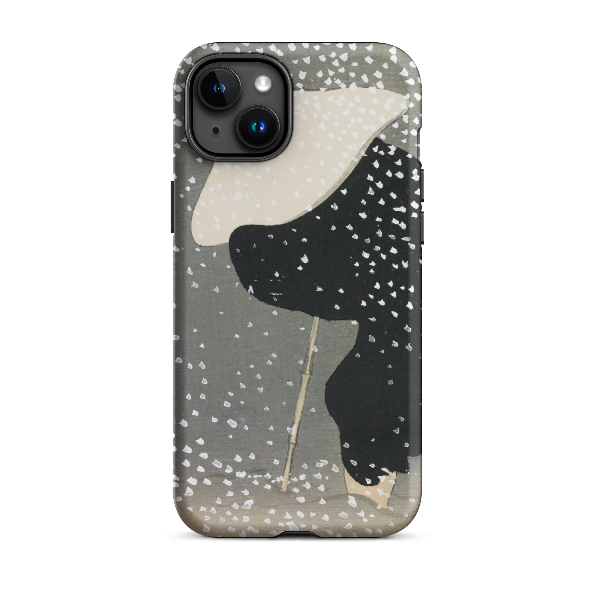 Snow Kamisaka Sekka Meiji Art Iphone Case, 15 Plus / Matte, Phone Case Snowy Figure Design