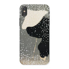Snow - Kamisaka Sekka Meiji Art Iphone Case, x / Tough Phone, Phone Case Abstract Design Bird-like Shape Black White