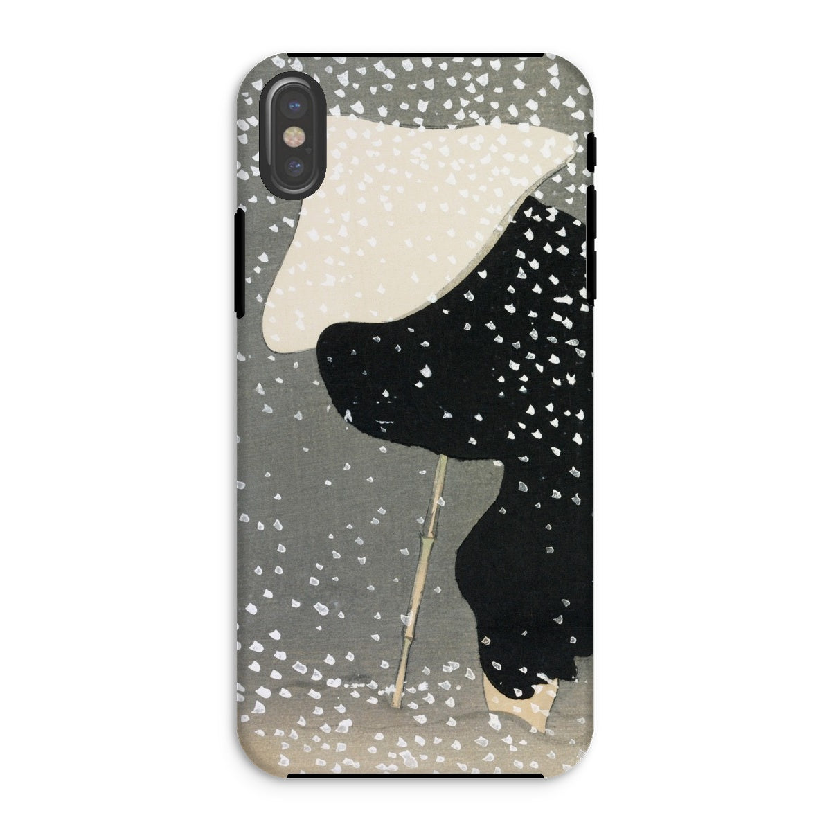 Snow Kamisaka Sekka Meiji Art Iphone Case, Xs / Matte, Phone Case Abstract Design Black White Bird Like Shape