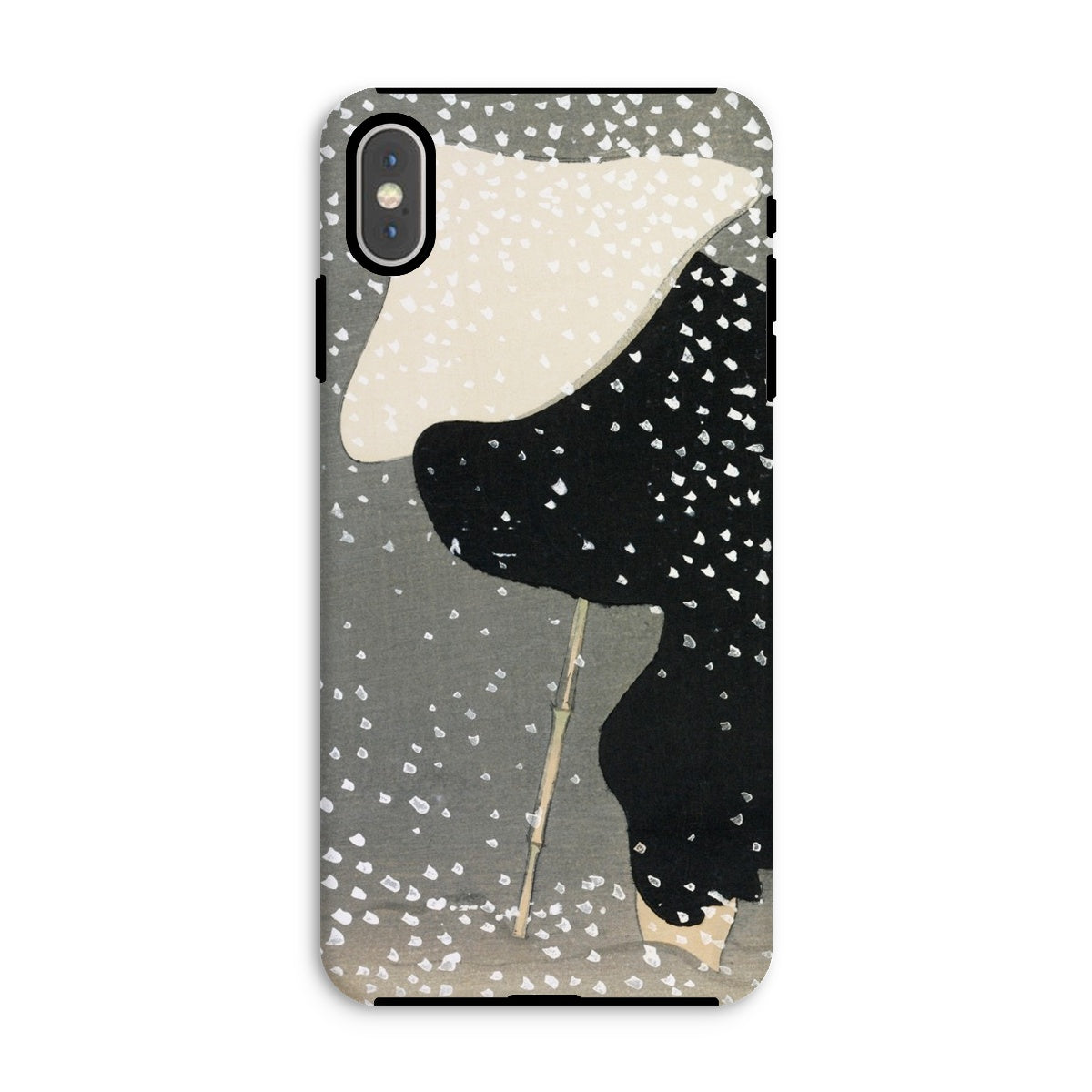 Snow Kamisaka Sekka Meiji Art Iphone Case, Xs Max / Matte, Phone Case Abstract Winter Scene Black White Dog