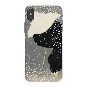 Snow - Kamisaka Sekka Meiji Art Phone Case Iphone x / Matte Phone Case Abstract Design Bird-like Shape Black White Kamisaka Sekka, Japanese