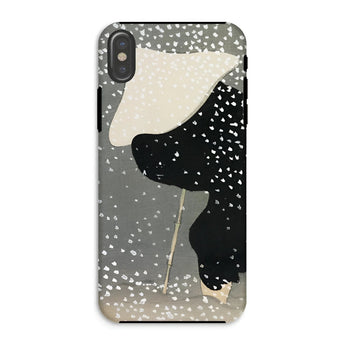 Snow - Kamisaka Sekka Meiji Art Phone Case Iphone Xs / Matte Phone Case Abstract Design Black White Bird-like Shape Kamisaka Sekka,