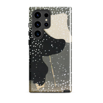 Snow - Kamisaka Sekka Meiji Art Samsung Case, Galaxy S24 Ultra / Matte, Smartphone Case Japanese Woodblock Print Figure Hat Dark