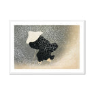 Snow - Kamisaka Sekka Meiji Period Art Print, Black Bear Snow Umbrella