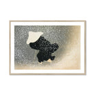 Snow - Kamisaka Sekka Meiji Period Art Print, Black Bear Snow White Umbrella
