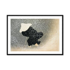 Snow - Kamisaka Sekka Meiji Period Art Print, Black Dog Snow White Scarf