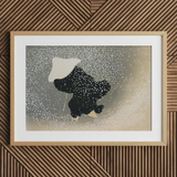 Snow - Kamisaka Sekka Meiji Period Art Print / Canvas Framed Art Print Black Silhouette Figure Traditional Attire Kamisaka Sekka’s Snow,