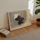 Snow Kamisaka Sekka Meiji Period Art Print, Framed Artwork Dark Silhouette Speckled Starry Background