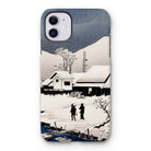 Snow at Nipponmatsu - Hiroaki Takahashi Iphone Case, 11 / Matte, Iphone Case Japanese Woodblock Print Winter Scene Snow-covered