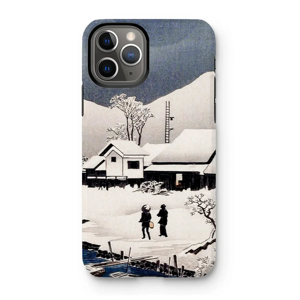 Snow at Nipponmatsu - Hiroaki Takahashi Iphone Case, 11 Pro / Matte, Iphone Case Japanese Winter Landscape Artwork Snow-covered Buildings