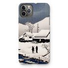 Snow at Nipponmatsu - Hiroaki Takahashi Iphone Case, 11 Pro Max / Matte, Iphone Case Japanese Woodblock Print-style Winter Scene