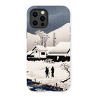 Snow at Nipponmatsu - Hiroaki Takahashi Iphone Case, 13 Pro / Matte, Iphone Case Japanese Woodblock Print Winter Scene Snow-covered