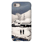 Snow at Nipponmatsu Hiroaki Takahashi Iphone Case, 8 / Matte, Phone Case Japanese Woodblock Print Winter Scene Snow Covered