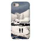Snow at Nipponmatsu - Hiroaki Takahashi Iphone Case, 8 / Matte, Phone Case Japanese Woodblock Print Winter Scene Snow-covered