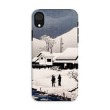 Snow at Nipponmatsu - Hiroaki Takahashi Iphone Case, Xr / Matte, Phone Case Japanese Winter Landscape Artwork Snow-covered Houses