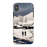 Snow at Nipponmatsu - Hiroaki Takahashi Iphone Case, Xs / Matte, Phone Case Japanese Winter Landscape Artwork Snow-covered Houses