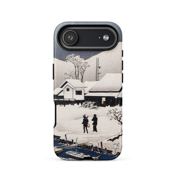 Snow at Nipponmatsu - Hiroaki Takahashi Phone Case Iphone 17 Air / Matte Iphone 12 Case Winter Landscape Design Black White Winter’s Hush,