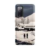 Snow at Nipponmatsu - Hiroaki Takahashi Samsung Case, Galaxy S20 Fe / Matte, Smartphone Case Winter Landscape Snow-covered Houses Trees Two