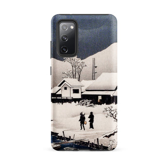 Snow at Nipponmatsu - Hiroaki Takahashi Samsung Case, Galaxy S20 Fe / Matte, Smartphone Case Winter Landscape Snow-covered Houses Trees Two