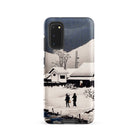 Snow at Nipponmatsu Hiroaki Takahashi Samsung Case, Galaxy S20 / Matte, White Smartphone Case Winter Landscape Illustration