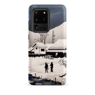 Snow at Nipponmatsu Hiroaki Takahashi Samsung Case, Galaxy S20 Ultra / Matte, Black White Winter Landscape Phone Case