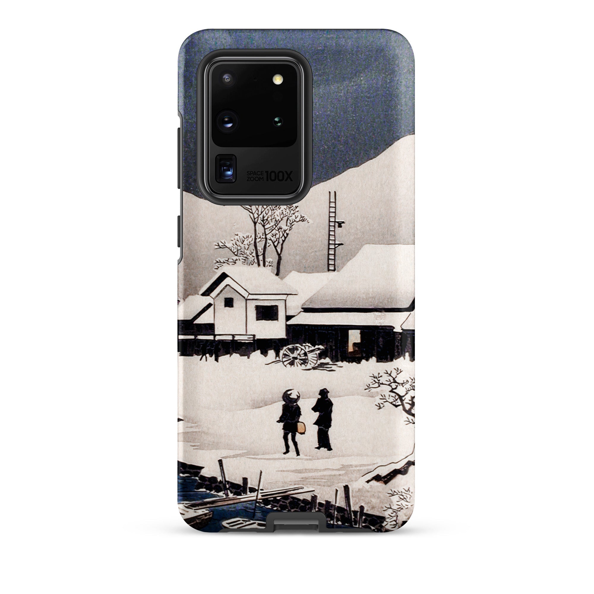 Snow at Nipponmatsu Hiroaki Takahashi Samsung Case, Galaxy S20 Ultra / Matte, Black White Winter Landscape Phone Case