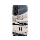 Snow at Nipponmatsu Hiroaki Takahashi Samsung Case, Galaxy S21 / Matte, Phone Case Black White Winter Landscape Design Houses