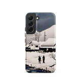 Snow at Nipponmatsu - Hiroaki Takahashi Samsung Case, Galaxy S22 / Matte, Smartphone Case Winter Landscape Art Print