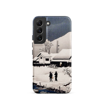 Snow at Nipponmatsu - Hiroaki Takahashi Samsung Case, Galaxy S22 / Matte, Smartphone Case Winter Landscape Art Print