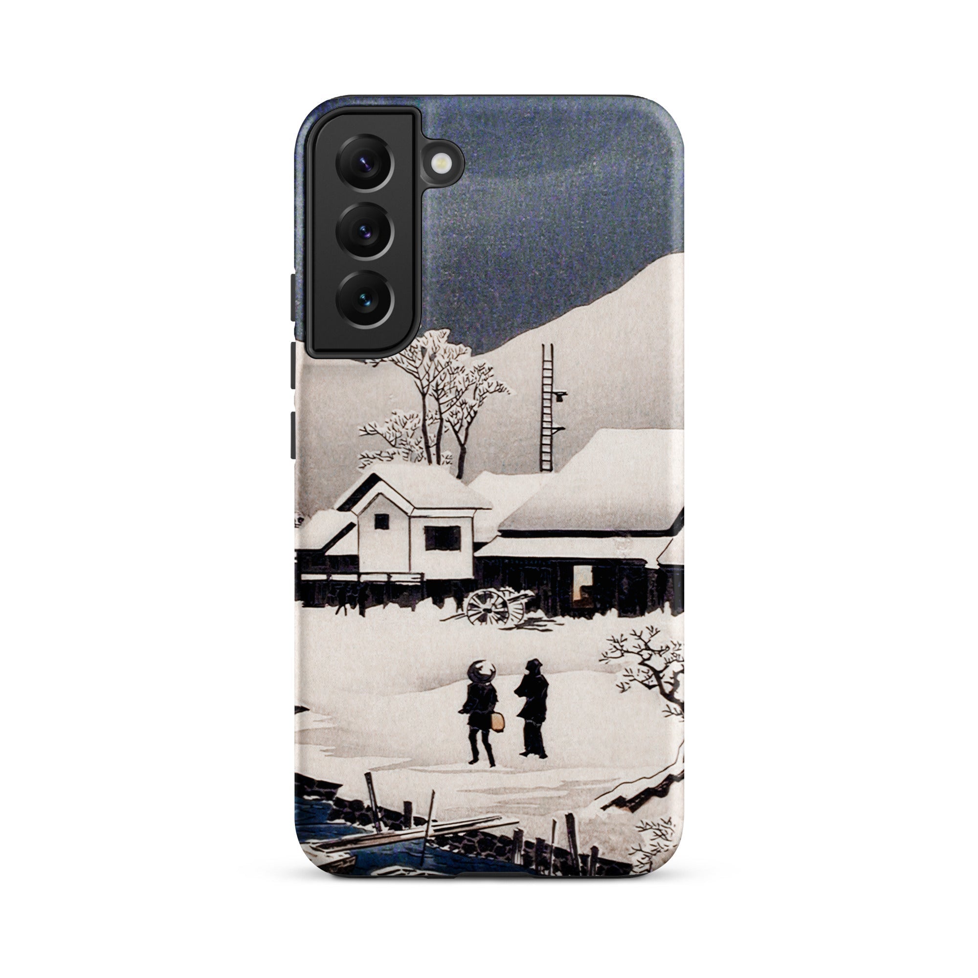 Snow at Nipponmatsu Hiroaki Takahashi Samsung Case, Galaxy S22 Plus / Matte, Smartphone Case Winter Landscape Art Print