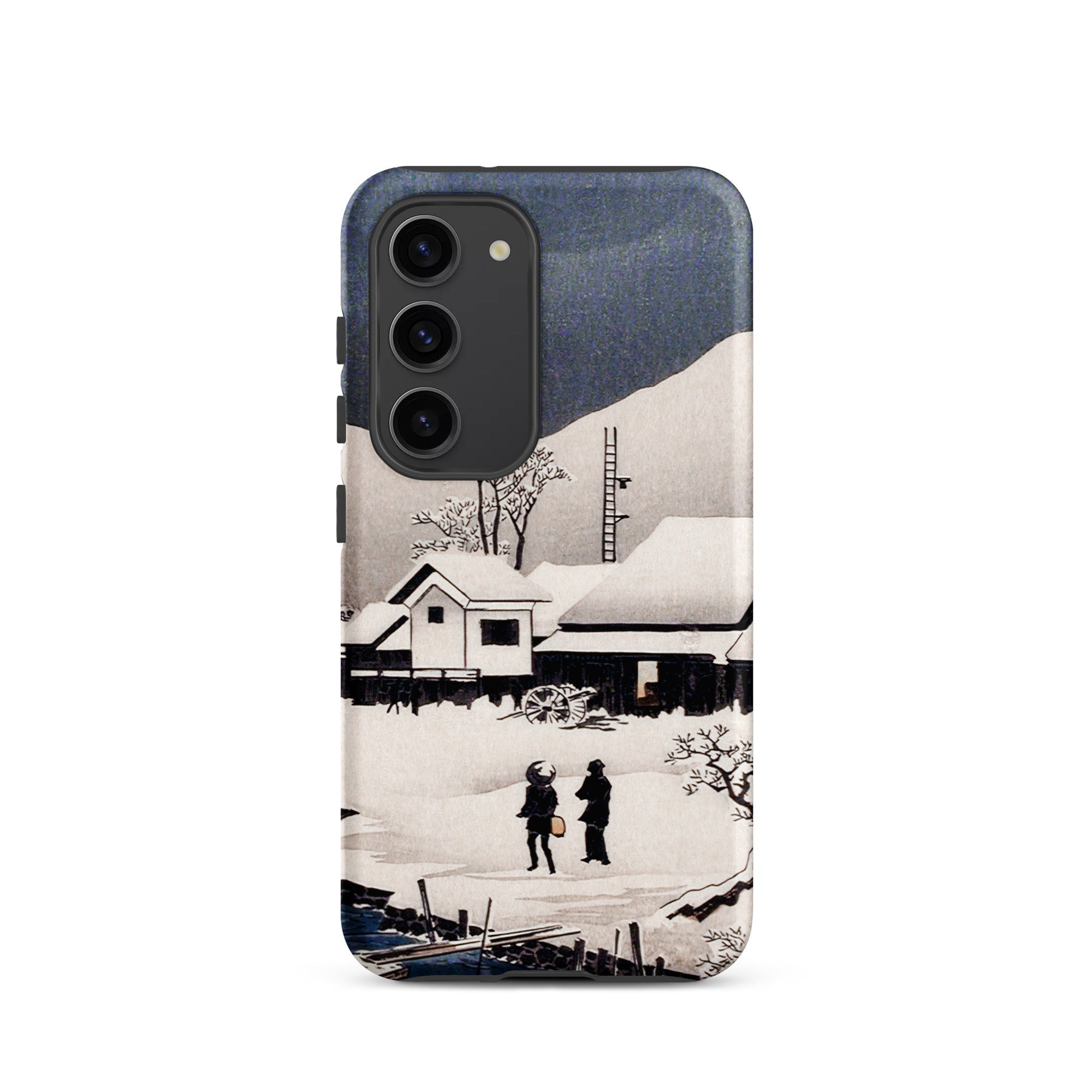 Snow at Nipponmatsu Hiroaki Takahashi Samsung Case, Galaxy S23 / Matte, Smartphone Case Snow Covered Village Scene