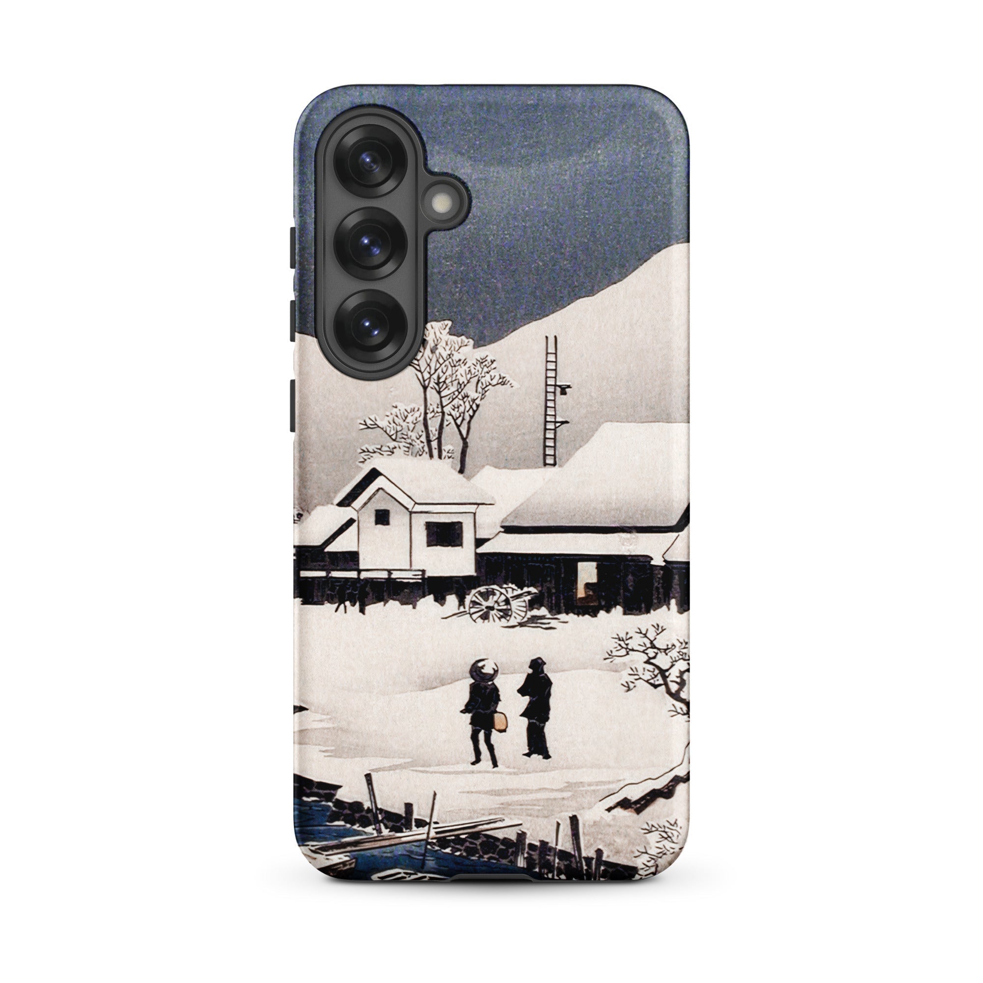 Snow at Nipponmatsu Hiroaki Takahashi Samsung Case, Galaxy S25 Plus / Matte, Smartphone Case Winter Landscape Painting