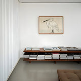 Snowy Egret - Kōno Bairei Kacho-e Art Print, Minimalist Ink Heron Crane Mounted White Wall
