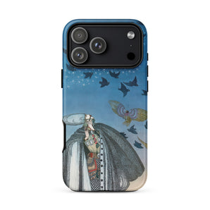 Soldier Summoning Birds - Kay Nielsen Phone Case Iphone 17 Pro Max / Matte Blue White Phone Case Queen Illustration Black Accents Nielsen