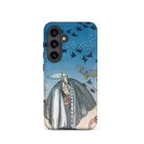 Soldier Summoning Birds - Kay Nielsen Phone Case Samsung Galaxy S24 / Matte Phone Case Illustrated Design Figure Cape Blue Sky Nielsen