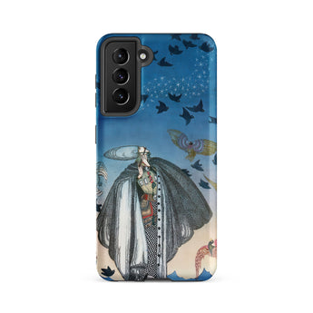 Soldier Summoning Birds - Kay Nielsen Samsung Case, Galaxy S21 Fe / Matte, Blue Phone Case Illustrated Mythical Figure Creatures