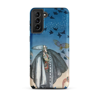 Soldier Summoning Birds - Kay Nielsen Samsung Case, Galaxy S21 Plus / Matte, Blue Smartphone Case Elaborate Fantasy Art Design