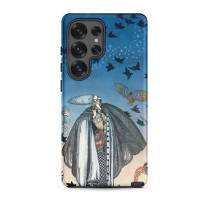 Soldier Summoning Birds - Kay Nielsen Samsung Case, Galaxy S25 Ultra / Matte, Smartphone Case Artistic Illustration Person Cloak Birds