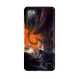 Space Story - Interstellar Nebula Samsung Case, Galaxy S20 Fe / Matte, Black Phone Case Abstract Orange White Dark Purple