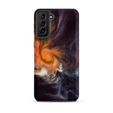 Space Story - Interstellar Nebula Samsung Case, Galaxy S21 Plus / Matte, Smartphone Case Vibrant Orange White Dark Purple Abstract