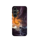 Space Story - Interstellar Nebula Samsung Case, Galaxy S24 / Matte, Smartphone Multi-camera Dark Swirled Abstract Design Case