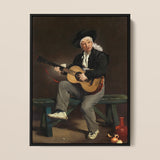 The Spanish Singer - Edouard Manet Art Print / Canvas, 12x16’’ / 31x41cm / Black Frame, Posters Prints & Visual Artwork, Toby Leon