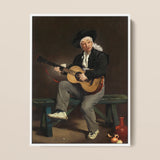 The Spanish Singer - Edouard Manet Art Print / Canvas, 12x16’’ / 31x41cm / White Frame, Posters Prints & Visual Artwork, Toby Leon