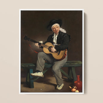 The Spanish Singer - Edouard Manet Art Print / Canvas, 12x16’’ / 31x41cm / White Frame, Posters Prints & Visual Artwork, Toby Leon