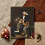 The Spanish Singer - Edouard Manet Art Print / Canvas Rectangular Dark-toned Portrait Man Historical Attire Acoustic, Tears, Working