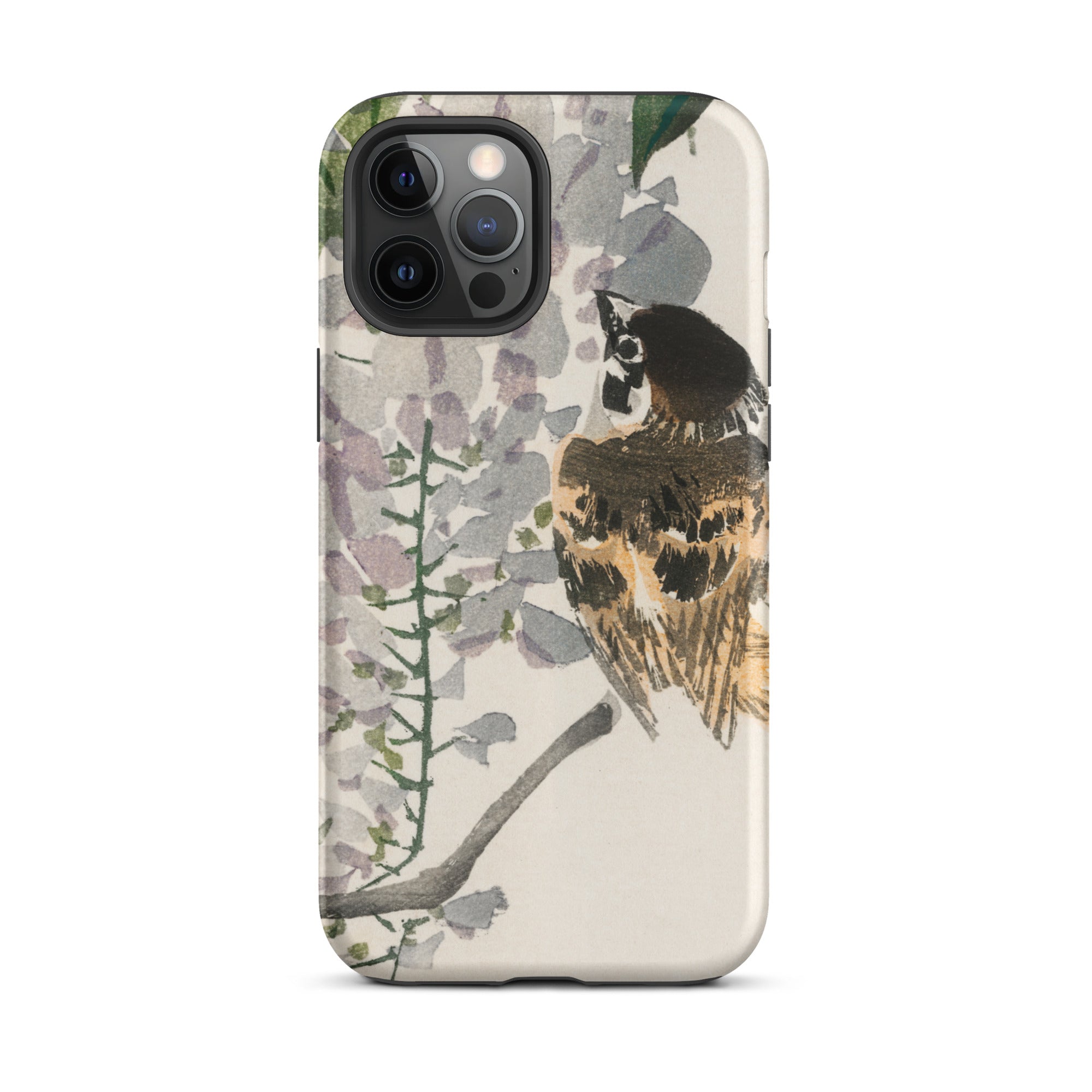 Sparrow on a Branch Kōno Bairei Meiji Bird Iphone Case, 12 Pro Max / Matte, Phone Case Bird Floral Design