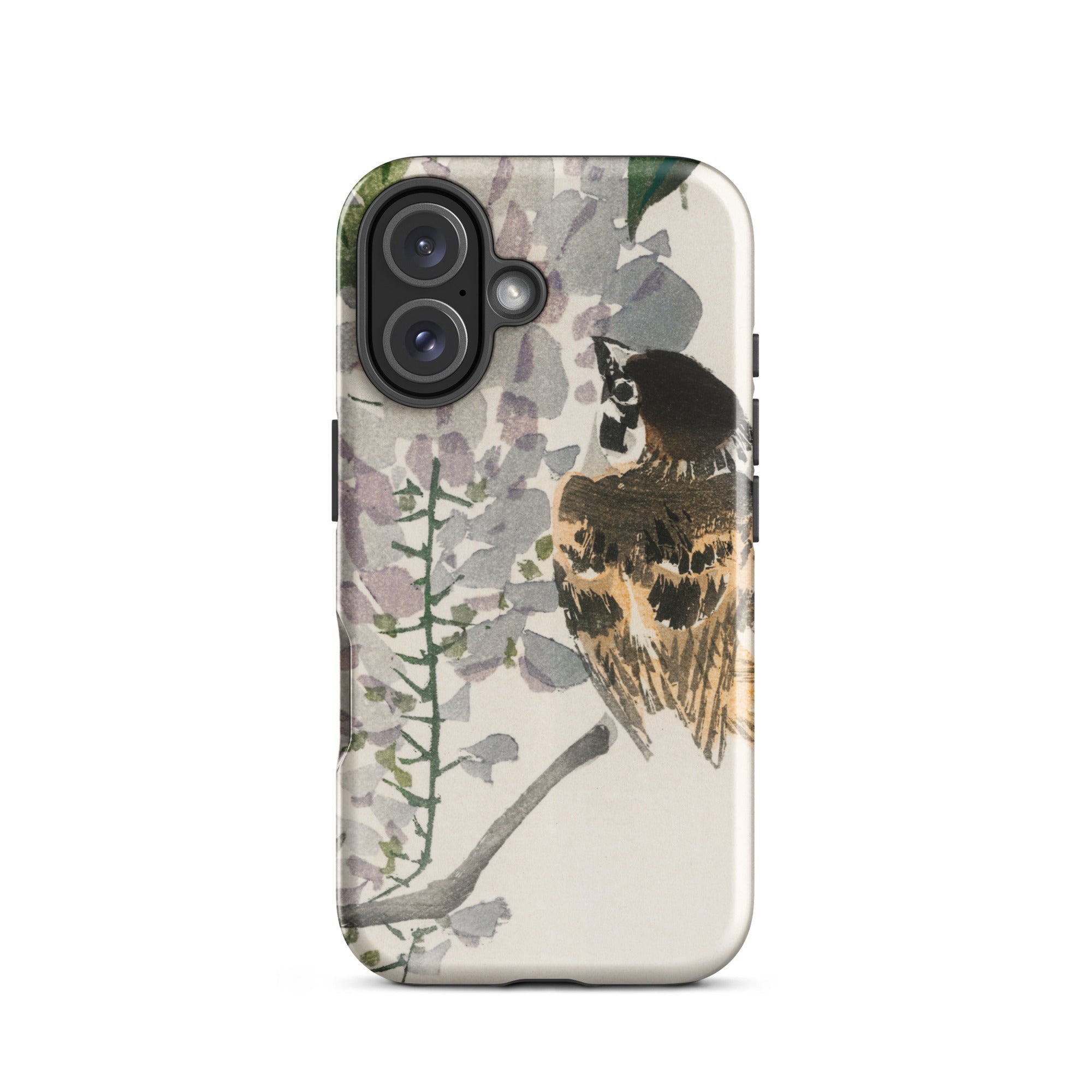 Sparrow on a Branch Kōno Bairei Meiji Bird Iphone Case, 16 / Matte, Phone Case Bird Floral Design