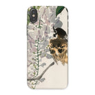 Sparrow on a Branch Kōno Bairei Meiji Bird Iphone Case, x / Matte, Phone Case Watercolor Style Painting Bird Perched Branches